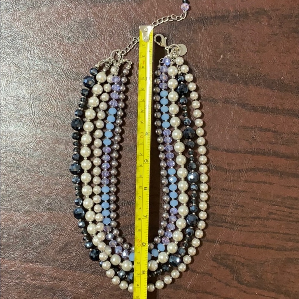 White House Black Market 5 string necklace (blues) - Picture 6 of 6